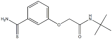 2-[3-(aminocarbonothioyl)phenoxy]-N-(tert-butyl)acetamide Struktur