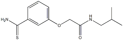 2-[3-(aminocarbonothioyl)phenoxy]-N-isobutylacetamide Struktur