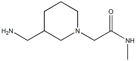 2-[3-(aminomethyl)piperidin-1-yl]-N-methylacetamide Struktur