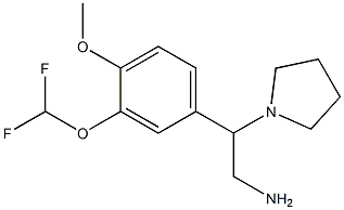 2-[3-(difluoromethoxy)-4-methoxyphenyl]-2-pyrrolidin-1-ylethanamine Struktur