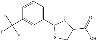 2-[3-(trifluoromethyl)phenyl]-1,3-thiazolidine-4-carboxylic acid Struktur