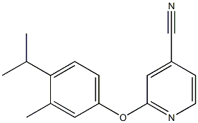 2-[3-methyl-4-(propan-2-yl)phenoxy]pyridine-4-carbonitrile Struktur