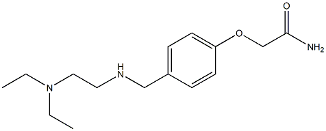 2-[4-({[2-(diethylamino)ethyl]amino}methyl)phenoxy]acetamide Struktur