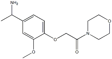 2-[4-(1-aminoethyl)-2-methoxyphenoxy]-1-(morpholin-4-yl)ethan-1-one Struktur