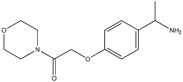 2-[4-(1-aminoethyl)phenoxy]-1-(morpholin-4-yl)ethan-1-one Struktur