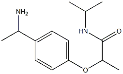 2-[4-(1-aminoethyl)phenoxy]-N-(propan-2-yl)propanamide Struktur