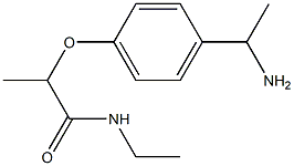 2-[4-(1-aminoethyl)phenoxy]-N-ethylpropanamide Struktur