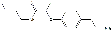 2-[4-(2-aminoethyl)phenoxy]-N-(2-methoxyethyl)propanamide Struktur