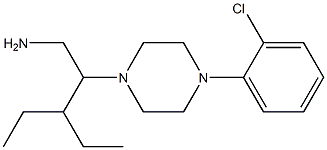 2-[4-(2-chlorophenyl)piperazin-1-yl]-3-ethylpentan-1-amine Struktur