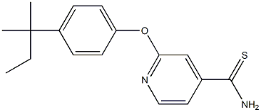 2-[4-(2-methylbutan-2-yl)phenoxy]pyridine-4-carbothioamide Struktur