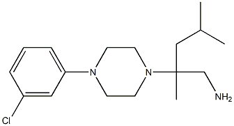 2-[4-(3-chlorophenyl)piperazin-1-yl]-2,4-dimethylpentan-1-amine Struktur