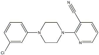 2-[4-(3-chlorophenyl)piperazin-1-yl]nicotinonitrile Struktur