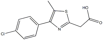 2-[4-(4-chlorophenyl)-5-methyl-1,3-thiazol-2-yl]acetic acid Struktur