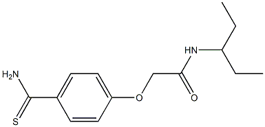 2-[4-(aminocarbonothioyl)phenoxy]-N-(1-ethylpropyl)acetamide Struktur