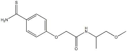 2-[4-(aminocarbonothioyl)phenoxy]-N-(2-methoxy-1-methylethyl)acetamide Struktur