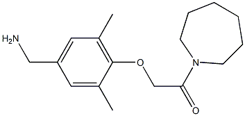 2-[4-(aminomethyl)-2,6-dimethylphenoxy]-1-(azepan-1-yl)ethan-1-one Struktur