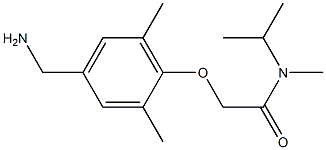 2-[4-(aminomethyl)-2,6-dimethylphenoxy]-N-methyl-N-(propan-2-yl)acetamide Struktur