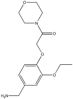 2-[4-(aminomethyl)-2-ethoxyphenoxy]-1-(morpholin-4-yl)ethan-1-one Struktur