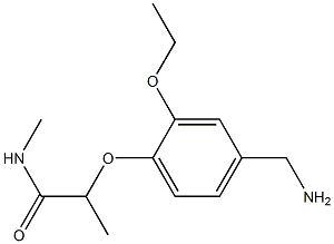 2-[4-(aminomethyl)-2-ethoxyphenoxy]-N-methylpropanamide Struktur