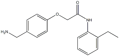 2-[4-(aminomethyl)phenoxy]-N-(2-ethylphenyl)acetamide Struktur