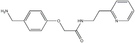 2-[4-(aminomethyl)phenoxy]-N-(2-pyridin-2-ylethyl)acetamide Struktur