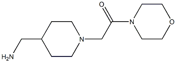 2-[4-(aminomethyl)piperidin-1-yl]-1-(morpholin-4-yl)ethan-1-one Struktur