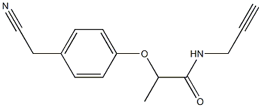 2-[4-(cyanomethyl)phenoxy]-N-(prop-2-yn-1-yl)propanamide Struktur