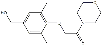 2-[4-(hydroxymethyl)-2,6-dimethylphenoxy]-1-(morpholin-4-yl)ethan-1-one Struktur