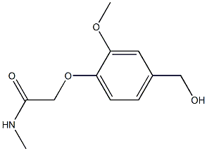 2-[4-(hydroxymethyl)-2-methoxyphenoxy]-N-methylacetamide Struktur