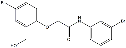 2-[4-bromo-2-(hydroxymethyl)phenoxy]-N-(3-bromophenyl)acetamide Struktur