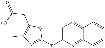 2-[4-methyl-2-(quinolin-2-ylsulfanyl)-1,3-thiazol-5-yl]acetic acid Struktur