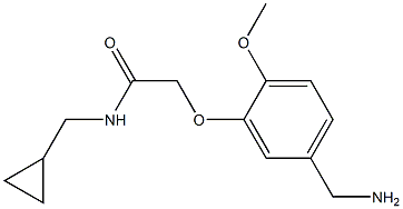 2-[5-(aminomethyl)-2-methoxyphenoxy]-N-(cyclopropylmethyl)acetamide Struktur