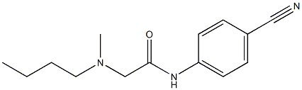 2-[butyl(methyl)amino]-N-(4-cyanophenyl)acetamide Struktur