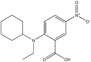 2-[cyclohexyl(ethyl)amino]-5-nitrobenzoic acid Struktur