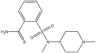 2-[methyl(1-methylpiperidin-4-yl)sulfamoyl]benzene-1-carbothioamide Struktur