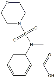 2-[methyl(morpholine-4-sulfonyl)amino]benzoic acid Struktur