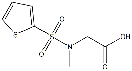 2-[methyl(thiophene-2-)sulfonamido]acetic acid Struktur