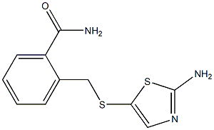 2-{[(2-amino-1,3-thiazol-5-yl)thio]methyl}benzamide Struktur