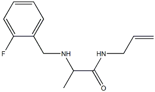 2-{[(2-fluorophenyl)methyl]amino}-N-(prop-2-en-1-yl)propanamide Struktur