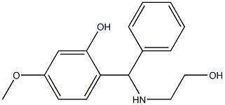 2-{[(2-hydroxyethyl)amino](phenyl)methyl}-5-methoxyphenol Struktur