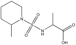 2-{[(2-methylpiperidine-1-)sulfonyl]amino}propanoic acid Struktur