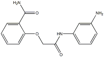 2-{[(3-aminophenyl)carbamoyl]methoxy}benzamide Struktur