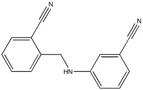 2-{[(3-cyanophenyl)amino]methyl}benzonitrile Struktur