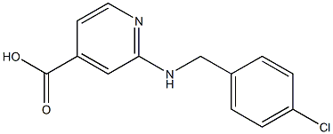 2-{[(4-chlorophenyl)methyl]amino}pyridine-4-carboxylic acid Struktur