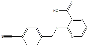 2-{[(4-cyanophenyl)methyl]sulfanyl}pyridine-3-carboxylic acid Struktur