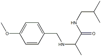 2-{[(4-methoxyphenyl)methyl]amino}-N-(2-methylpropyl)propanamide Struktur