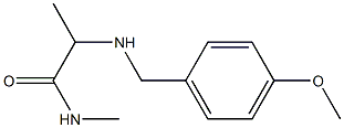 2-{[(4-methoxyphenyl)methyl]amino}-N-methylpropanamide Struktur