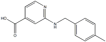 2-{[(4-methylphenyl)methyl]amino}pyridine-4-carboxylic acid Struktur