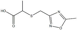 2-{[(5-methyl-1,2,4-oxadiazol-3-yl)methyl]sulfanyl}propanoic acid Struktur