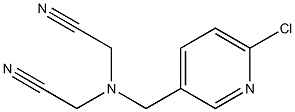 2-{[(6-chloropyridin-3-yl)methyl](cyanomethyl)amino}acetonitrile Struktur